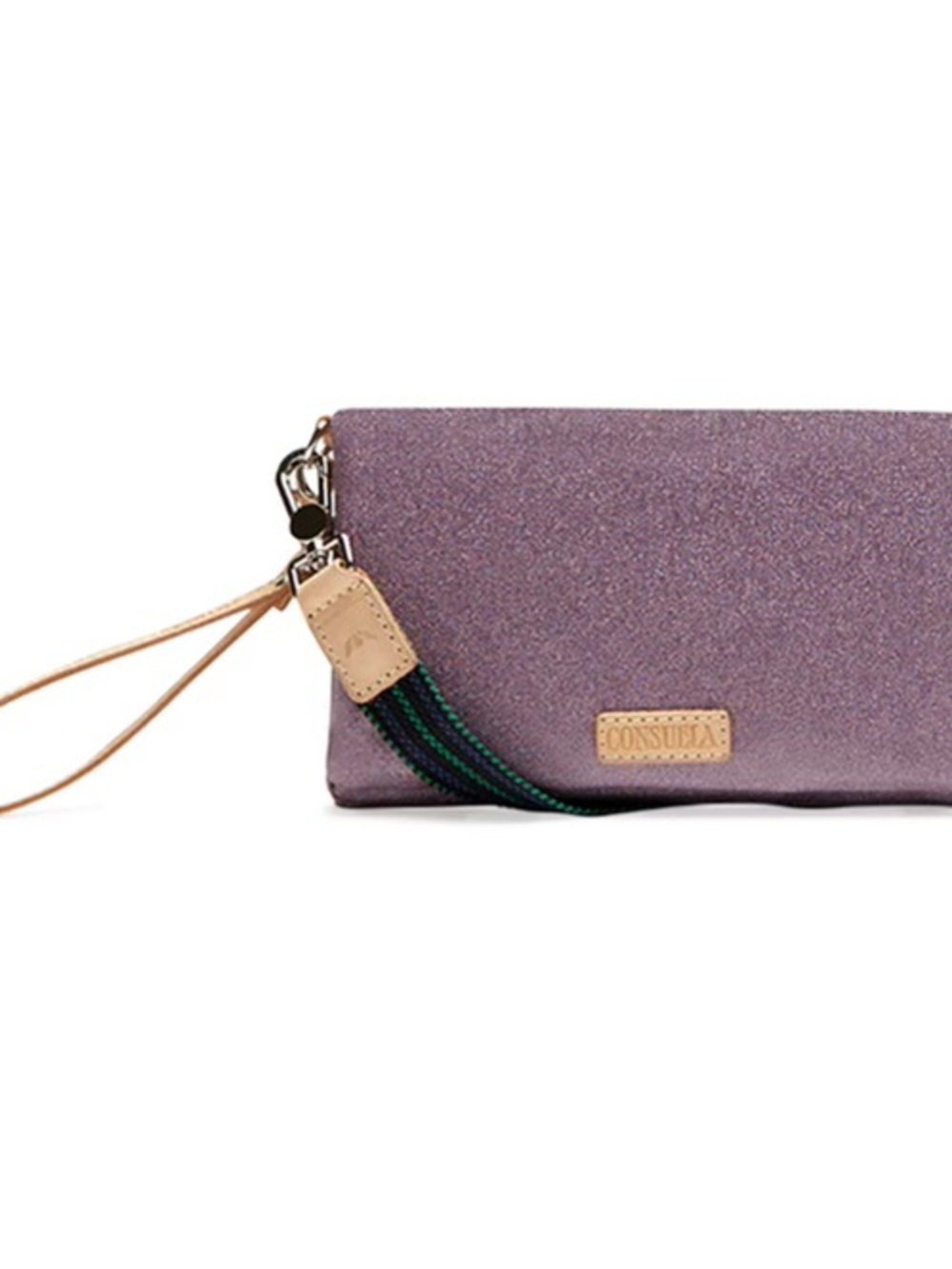 Consuela Purple Glitter Lyndz Uptown crossbody bag.